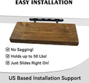 BGMG Floating Shelves 16 inch Long, Distressed,Wide Rustic Wooden Wall Shelves for Bathroom Living Room Bedroom Kitchen Farmhouse Set of 2-16x6.7x1.25 inch-Distressed Walnut by CozyNest Decor