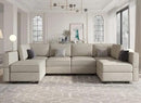 Belffin Modular U Shaped Couch with Storage Seat Reversible Sectional Sofa with Chaise Velvet Grey… by CozyNest Decor
