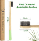 Biodegradable Bamboo Charcoal Toothbrushes, Soft Bristle, Eco-Friendly, Sustainable, BPA Free, Organic, Compostable, Travel Toothbrushes, 6 Pack by TinyTreasures Baby Boutique