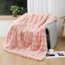 UKELER Pink Faux Fur Throw Blanket for Girls 50''x60'' Decorative Shaggy Velvet Blanket Fluffy Cozy Plush Warm Bed Throws for Bedroom, Living Room, Couch, Sofa, Office, Camping by CozyNest Decor