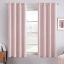 MIULEE Linen Texture Curtains for Bedroom Solid 100% Blackout Thermal Insulated Pink Curtains Grommet Room Darkening Drapes for Living Room Nursery 52x54 Inch (2 Panels) by TinyTreasures Baby Boutique