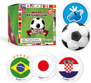 Menique Soccer World Cup Memory Matching Game – 79 Cards (32 Country Pairs + 15 Action Cards) – 2 Games in 1: Flags + Penalty Challenge – Bilingual Educational Game for Kids and Adults by TinyTreasures Baby Boutique