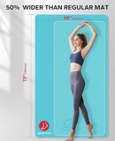 HAPBEAR Extra Large Yoga Mat - 72"x48"/78"x54", 1/4" & 1/3" Thick, Non-Slip, Durable, Eco-Friendly, Wide Exercise Mat for Home Workouts, Yoga, Pilates, Stretching, Meditation (Barefoot Exercise) by TinyTreasures Baby Boutique
