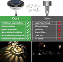 Bright Solar Pathway Lights 8 Pack, Warm White + Cool White LED Outdoor IP67 Waterproof Solar Powered Garden Lights for Walkway Yard Backyard Lawn Landscape Lighting Decor by GreenHaven Gardens