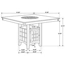 Tolland - Counter Height Dining Table With Storage Pedestal - Cappuccino by HouseOfZazla