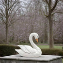 White Swan Figurine - Home Decor Exquisite Sculpture Resin，Artistic White Goose Statue Craft for Elegant Outdoor Garden and Yard Decoration, 7.48 Inches by GreenHaven Gardens