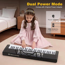 61 Key Piano Keyboard, Electric Keyboard Piano with Light-Up Keys, 255 Tones/Rhythms, Smart Learning System, Headphone, Microphone, Keyboard Stand, Stool, Stickers, Piano Keyboard Set for Beginners by TinyTreasures Baby Boutique
