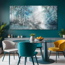 SOUGUAN Forest Wall Art for Living Room Foggy Tree Artwork Sunlight Wall Decor Nature Wall Decorations on Canvas 24"x48" Wall Paintings Ready to Hang by CozyNest Decor