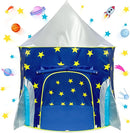 USA Toyz Rocket Ship Pop Up Kids Tent - Spaceship Rocket Indoor Playhouse Tents for Boys and Girls with Included Space Projector Toy and Storage Carry Bag by TinyTreasures Baby Boutique