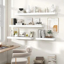 Heimlove 48" White Floating Shelves for Wall,10 Deep Rustic Wood Display & Storage Wall Shelves with Heavy Duty Brackets for Bathroom,Bedroom,Kitchen,Living Room,Office by CozyNest Decor