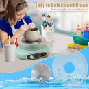 Hitish Mini Pottery Wheel, 4.7" Pottery Wheel for Kids Teens & Adults Beginners, Plug-in Motor, 1.32Lb Air Dry Clay, Crafts Kit for Home DIY, Ceramic Work & Art Creation, Clay Tools Included by TinyTreasures Baby Boutique