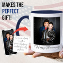 Ship Next Day Custom Mug Design Your Own Photo Text Personalized Picture Gifts for Women Men Customized Gifts Idea Personalized Coffee Mugs 11oz Dark Blue Handle by TinyTreasures Baby Boutique