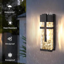 Hammered Glass Wall Lamp, Outdoor Light Fixtures, Exterior Wall Lantern for Porch with Waterproof, 2 Pack Wall Sconce Lighting, Wall Mount Light, Porch Light for Garage, Doorway, Patio(Bulb Included) by CozyNest Decor