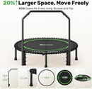BCAN 40"/48" Mini Rebounder Trampoline for Adults with Bar, 450/550LBS Fitness Trampoline with Bungees, Adjustable Handle, Stable & Quiet, Indoor Outdoor, Whole-Body Workout & Relaxation at Home by TinyTreasures Baby Boutique