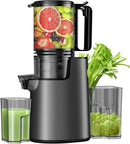 Cold Press Juicer, Juicer Machines with 5.4" Wide Feed Chute for Juice Extractor, Professional Slow Masticating Juicer for Whole Vegetables & Fruits with High Juice Yield, Easy to Clean (Black) by CozyNest Decor