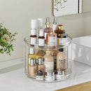 2 Pack 2 Tier Lazy Susan Organizer, 9.25'' Lazy Susan Turntable for Cabinet, Stackable Turntable Organizer Rotating Spice Rack Organization for Kitchen Countertop, Pantry, Bathroom, Clear by CozyNest Decor