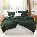 Litanika Forest Green Comforter Full Size, 3 Pieces Lightweight Solid Bedding Set, All Season Fluffy Bed Set (79x90In Comforter & 2 Pillowcases) by CozyNest Decor