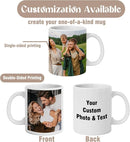 Custom Photo & Text Mug Add Personalized Text, Upload Your Image Personalized 11.5oz Mug Choose From Various Designs The Suitable Gift for Parents (C04 SIX PHPTO) by TinyTreasures Baby Boutique