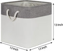 Bidtakay Fabric White Baskets for Shelves Set of 3 Cube Storage Large Organizer Bins 13x13 Closet Storage Bins for Home Office Nursery Collapsible Storage Bins for Organization by TinyTreasures Baby Boutique