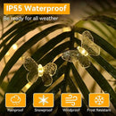 ELUTENG Outdoor String Lights 100 LED 39.4FT Solar Lights Outdoor Waterproof with 8 Lighting Modes Decorative Butterfly Solar Powered Patio Lights for Garden Yard Balcony Porch Wedding Party Decor by GreenHaven Gardens