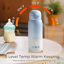 Portable Bottle Warmer for Travel, Dual Heating Modes for Breastmilk & Water, Portable Bottle Milk Warmer with Fast Heating & Long Battery Life, 12 Ounces Large Capacity (Blue) by TinyTreasures Baby Boutique