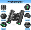 Compact HD Binoculars for Adults and Kids, Children Small High Powered Binoculars with Clear Low Light Night Vision, Mini Pocket Lightweight Waterproof for Hunting Bird Watching Travel Concert by TinyTreasures Baby Boutique