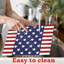 Memorial Day Placemats Set of 6 Patriotic Freedom Stars Place mats Veterans Day 4th of July Plastic Table Mats American Flag Holiday Washable Table Placemats for Party Dining by CozyNest Decor