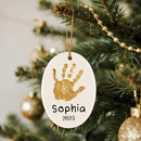 Baby Hand and Footprint Ornament - Baby's Frist Christmas Ornament with Custom Photo, Name, Date - Personalized Baby Gift, Newborn Keepsake, New Mom Gifts by TinyTreasures Baby Boutique