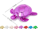 Small Sea Turtle Statue 4 inch Shiny Hot Pink Accent Knick Knacks Paperweight for Bathroom Home Office Shelf Desk Table Decor, Cute Sea Turtle Gifts for Women by CozyNest Decor