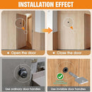 Magnetic Auto-Lock Invisible Door Lock - Single-Sided Hidden Design, Hidden Handle & Mini Keyhole, Aluminum Alloy for Bookshelf Doors/Invisible Doors/Secret Rooms (1, Black) by TinyTreasures Baby Boutique