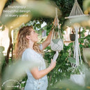 Nook Theory 4-Pack Macrame Plant Hanger - with 8 Ceiling Hooks - Hanging Planter Indoor Outdoor - Hanging Plant Holder - Decorative Bohemian Plant Hangers - Hanging Plants (Pearl) by GreenHaven Gardens