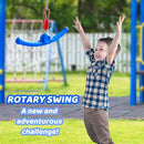 Ninja Swing-Twister 360° Spin Handle: Kids Slackline Accessories & Swing Attachment - Activate Ninja Powers with Epic Twist-Spin Flips! (Blue - Backyard/Playground Hang Toy) by TinyTreasures Baby Boutique
