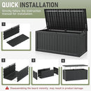 NUNU LAB Outdoor Storage Box,120 Gallon Deck Box,Resin Waterproof Outside Storage Bench,Outdoor Storage Cabinet With Lockable Lid,Backyard Deck Box For Garden Tools,Patio Cushions,Pool Accessories by GreenHaven Gardens
