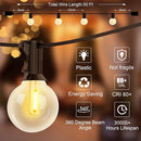 GOOTHY 50Ft G40 LED Outdoor String Lights, Waterproof with 52 Shatterproof Globe Bulbs, Hanging Backyard Lights for Party Cafe Balcony Porch Commercial Decorations - Black by TinyTreasures Baby Boutique