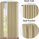 Joydeco Custom Blackout Curtains for Bedroom, 1 Panel Room Darkening Curtains & Drapes for Living Room Window Rod Pocket Back Tab (Custom Size,Beige) by TinyTreasures Baby Boutique