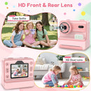 Kids Camera Instant Print, Dual-Lens Selfie Camera for Kids with 1080P Videos, 2.4 Inch Screen, 32GB SD Cards & 3 Rolls Print Paper, Christmas Birthday Gifts for Girls Age 3-12 by TinyTreasures Baby Boutique