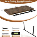 12 Inch Deep Floating Shelves for Wall 2 Pack Floating Shelves Large Storage Space Wall Mount Shelf for Living Room Kitchen Bathroom 36" W x 12" D x 1.2" H Rustic Brown by CozyNest Decor