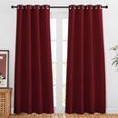 NICETOWN Blackout Doorway Curtains 80 inches Long 2 Panels Set, Grommet Thermal Window Treatments Light & Sound Blocking Drapes for Living Room, Burgundy Red, W46 x L80 by TinyTreasures Baby Boutique