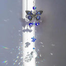 Turkish Blue Evil Eye Butterfly Wall Hanging with Crystal Suncatcher Ornament for Home Decor Protection Good Luck Blessing Housewarming Birthday Gift by GreenHaven Gardens