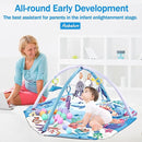 Baby Play Gym Mat,10-in-1 Tummy Time Mat,Sea World Baby Play Mat Activity Gym,Washable Foldable Baby Floor Play Mat for Infants and Toddlers from 0-6-12 Months Newborn Sensory Motor Skill Development by TinyTreasures Baby Boutique