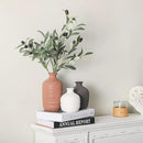Ceramic Vase Set of 3 Decorative Vase for Home Decor Modern Farmhouse Decor Pottery Neutral Vases for Living Room Bathroom Table Mantel Fireplace Entryway Shelf (02-Brown) by GreenHaven Gardens