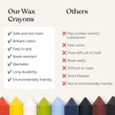 Beeswax Crayons 12 Vibrant Colors | 100% Natural & Eco-Friendly | Safe for Toddlers 1-3 by TinyTreasures Baby Boutique