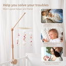 Baby Crib Mobile Arm - Wooden Baby Mobile Crib Holder 31 inch for Mobile Hanging Baby Crib Attachment for Nursery Decor by TinyTreasures Baby Boutique