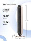 Dreo Smart Tower Fan Voice Control, 120° Oscillating Fan Works with Alexa/Google/App/Remote, 42 Inch, 25dB Quiet DC Bladeless Fan for Bedroom,12 Speeds, Floor Fan for Home, Office, Pilot Max S by CozyNest Decor