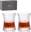 KAMMAK Whiskey Glass 7.75oz Set of 2, Old Fashioned Glass for Scotch, Cocktails, Rum, Shot Glasses Vodka in Bar And Party Gifts for Men, Whisky Lovers, Wedding, Anniversary, Birthday by CozyNest Decor