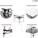 SUNNYFEEL Outdoor Folding Table | Lightweight Compact Aluminum Camping Table, Roll Up Top 4 People Portable Camp Square Tables with Carry Bag for Picnic/Cooking/Beach/Travel/BBQ by GreenHaven Gardens