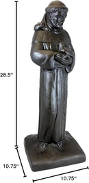 Emsco Group 92230 29" Saint Francis Garden Statue, Bronze by GreenHaven Gardens