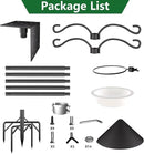Bird Feeder Pole Stand,95 Inch House Pole for Outdoors Weather Station,Heavy Duty Metal Mount Kit Adjustable Multifunctional Bird Feeder Stand by GreenHaven Gardens