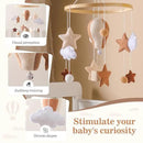 Baby Mobile for Crib, Baby Crib Mobile for Boys Girls, Baby Mobile for Bassinet, Boho Nursery Mobile, Nursery Decor Theme for Infant Bedroom Hanging, Gender Neutral Baby Gift (Hot Air Balloon) by CozyNest Decor