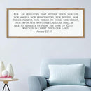 LuZhiQiang For I am Persuaded Wall Decor Art 40"×15" Romans 8:38-39 Sign Bible Verse Scripture Christian Large Wood Framed Wall Hanging (Wood) by CozyNest Decor